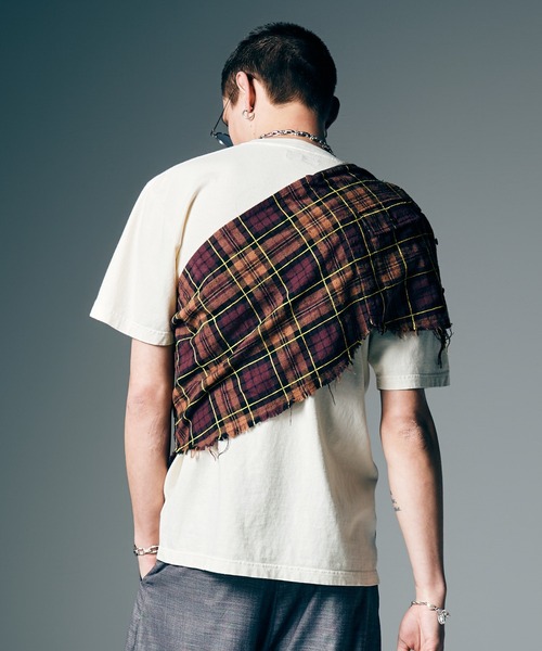 glamb（グラム）の「Check Shirt Bag / チェックシャツバッグ（トートバッグ・メンズ・ブラウン/グレー・FREE）」の6枚目の写真