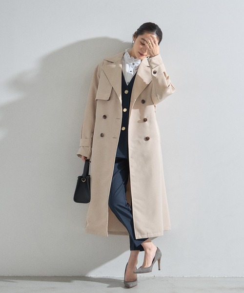 &. NOSTALGIA(アンドドットノスタルジア)の「ツイルトレンチコート(トレンチコート・レディース・ライトベージュ/ベージュ・M)」の1枚目の写真