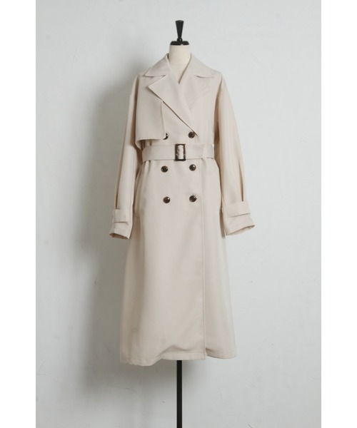 &. NOSTALGIA(アンドドットノスタルジア)の「ツイルトレンチコート(トレンチコート・レディース・ライトベージュ/ベージュ・M)」の20枚目の写真