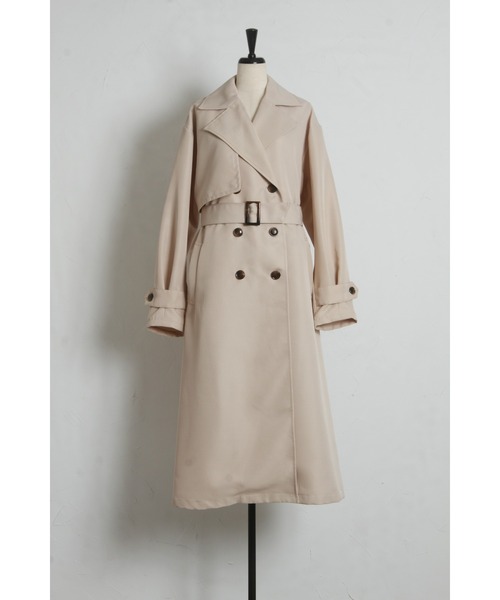 &. NOSTALGIA(アンドドットノスタルジア)の「ツイルトレンチコート(トレンチコート・レディース・ライトベージュ/ベージュ・M)」の21枚目の写真