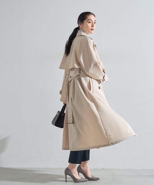 &. NOSTALGIA(アンドドットノスタルジア)の「ツイルトレンチコート(トレンチコート・レディース・ライトベージュ/ベージュ・M)」の5枚目の写真