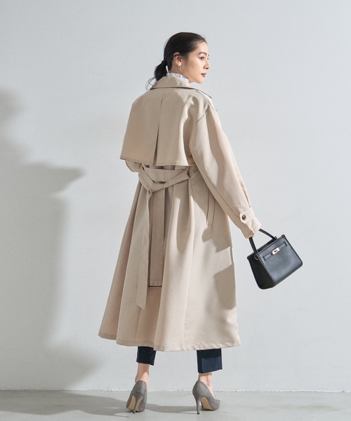 &. NOSTALGIA(アンドドットノスタルジア)の「ツイルトレンチコート(トレンチコート・レディース・ライトベージュ/ベージュ・M)」の6枚目の写真