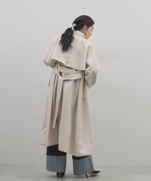 &. NOSTALGIA(アンドドットノスタルジア)の「ツイルトレンチコート(トレンチコート・レディース・ライトベージュ/ベージュ・M)」の11枚目の写真