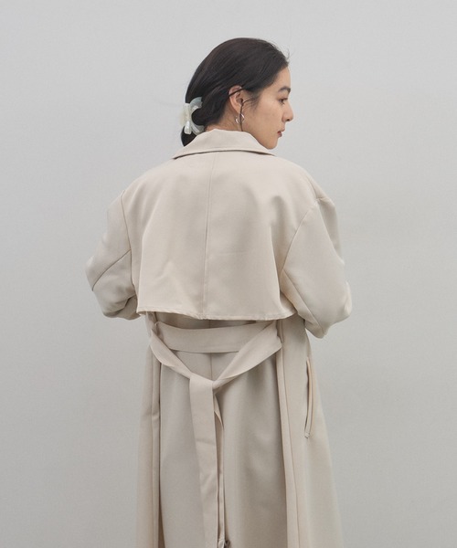 &. NOSTALGIA(アンドドットノスタルジア)の「ツイルトレンチコート(トレンチコート・レディース・ライトベージュ/ベージュ・M)」の12枚目の写真