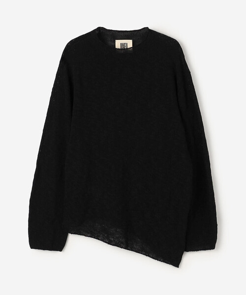 UNFIL（アンフィル）の「UNFIL | コットンシルク スラブヤーン ボトルネックプルオーバー WOMEN（ニット/セーター・レディース・オフホワイト/ブラック・1）」の3枚目の写真