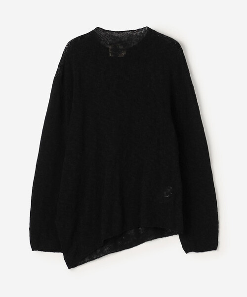 UNFIL（アンフィル）の「UNFIL | コットンシルク スラブヤーン ボトルネックプルオーバー WOMEN（ニット/セーター・レディース・オフホワイト/ブラック・1）」の4枚目の写真