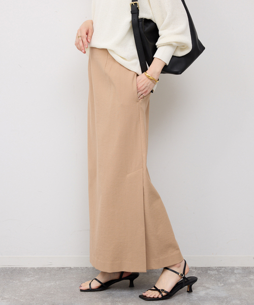 SLOBE IENA（スローブイエナ）の「《3サイズ展開/シリーズあり/》リネンmixストレッチタイトスカート（スカート・レディース・ベージュ/アーミー/ブラック・38/36）」の11枚目の写真