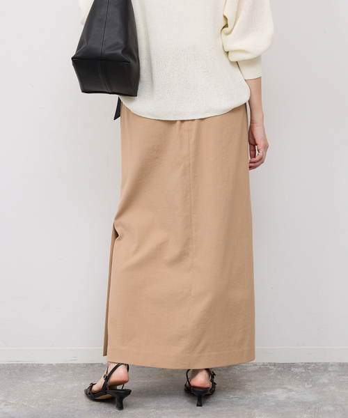SLOBE IENA（スローブイエナ）の「《3サイズ展開/シリーズあり/》リネンmixストレッチタイトスカート（スカート・レディース・ベージュ/アーミー/ブラック・38/36）」の14枚目の写真