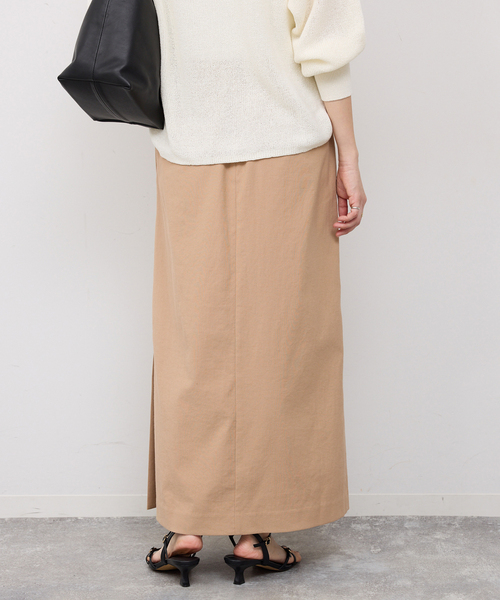 SLOBE IENA（スローブイエナ）の「《3サイズ展開/シリーズあり/》リネンmixストレッチタイトスカート（スカート・レディース・ベージュ/アーミー/ブラック・38/36）」の15枚目の写真