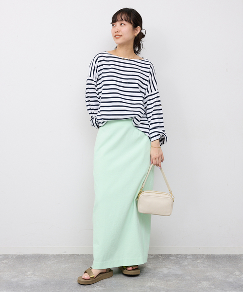 SLOBE IENA（スローブイエナ）の「《3サイズ展開/シリーズあり/》リネンmixストレッチタイトスカート（スカート・レディース・ベージュ/アーミー/ブラック・38/36）」の17枚目の写真