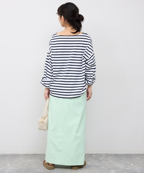 SLOBE IENA（スローブイエナ）の「《3サイズ展開/シリーズあり/》リネンmixストレッチタイトスカート（スカート・レディース・ベージュ/アーミー/ブラック・38/36）」の19枚目の写真