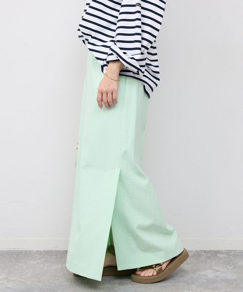 SLOBE IENA（スローブイエナ）の「《3サイズ展開/シリーズあり/》リネンmixストレッチタイトスカート（スカート・レディース・ベージュ/アーミー/ブラック・38/36）」の21枚目の写真