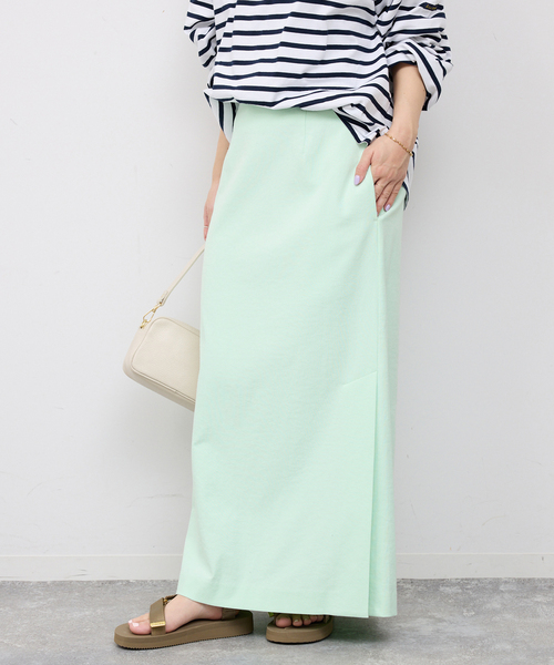 SLOBE IENA（スローブイエナ）の「《3サイズ展開/シリーズあり/》リネンmixストレッチタイトスカート（スカート・レディース・ベージュ/アーミー/ブラック・38/36）」の22枚目の写真