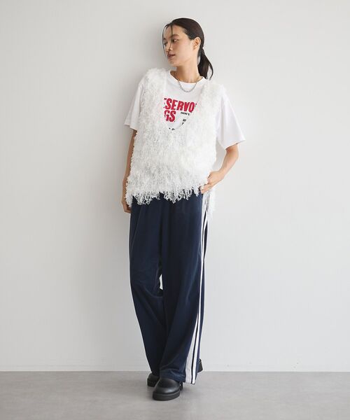 GARAGE OF GOOD CLOTHING（ガレージオブグッドクロージング）の「リボンヤーンVネックベスト（ベスト・レディース・ブラック/ライトグレー/ホワイト・FREE）」の17枚目の写真