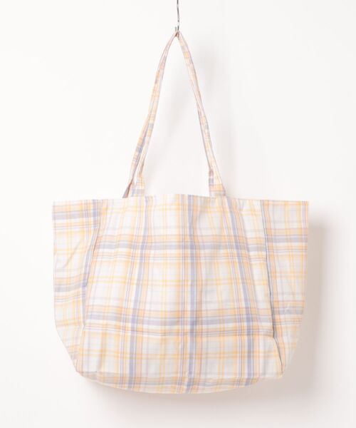 Mignonjour(ミニョンジュール)の「Mignonjour/チェック柄リバーシブルトートバッグ M2892(トートバッグ・レディース・ブルー/パープル・FREE)」の9枚目の写真