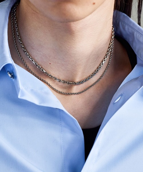 HARE（ハレ）の「URBAN LACEダブルネックレス(HARE)（ネックレス・メンズ・シルバー・FREE）」の2枚目の写真