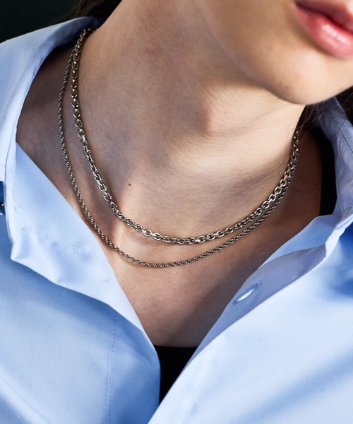 HARE（ハレ）の「URBAN LACEダブルネックレス(HARE)（ネックレス・メンズ・シルバー・FREE）」の3枚目の写真