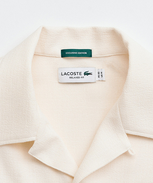 LACOSTE(ラコステ)の「【LACOSTE / ラコステ】417別注 クレープシャツ(シャツ/ブラウス・メンズ・ブラック/ベージュ/ホワイト・LARGE/MEDIUM/SMALL)」の6枚目の写真
