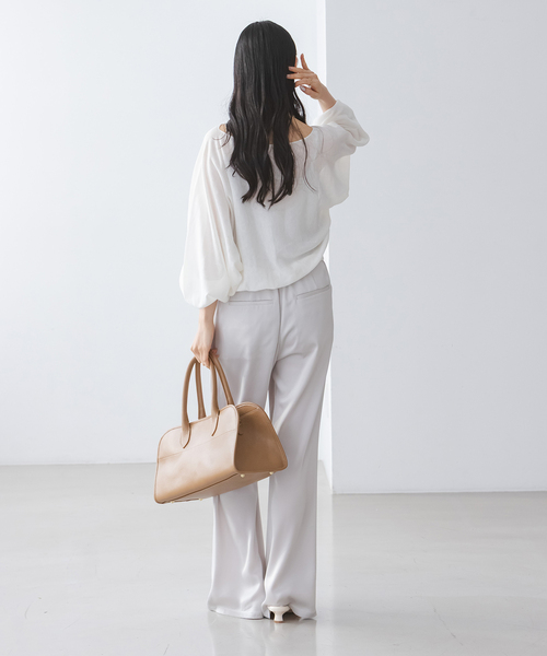 Noble（ノーブル）の「ワイドスリーブ ショートプルオーバー（ニット/セーター・レディース・ピンク/ホワイト/ブラック・FREE）」の19枚目の写真