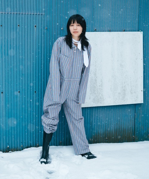 soduk(スドーク)の「【soduk】26SS新作 good jumpsuit / グッドジャンプスーツ(つなぎ/オールインワン・レディース・ベージュ/マルチ・SMALL/MEDIUM)」の14枚目の写真