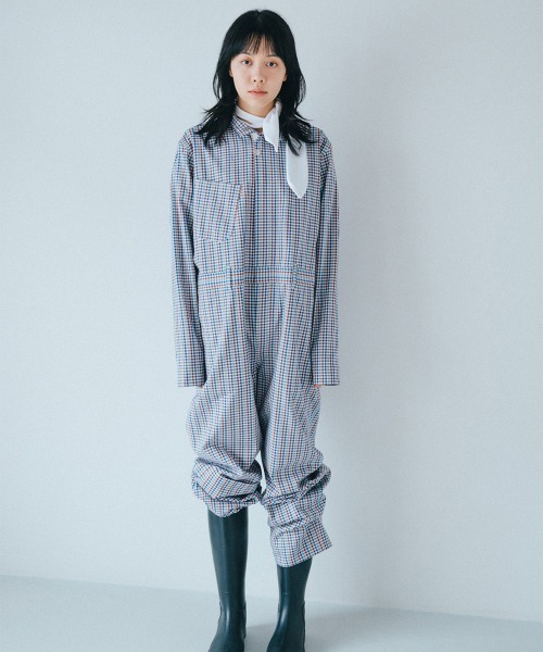 soduk(スドーク)の「【soduk】26SS新作 good jumpsuit / グッドジャンプスーツ(つなぎ/オールインワン・レディース・ベージュ/マルチ・SMALL/MEDIUM)」の10枚目の写真