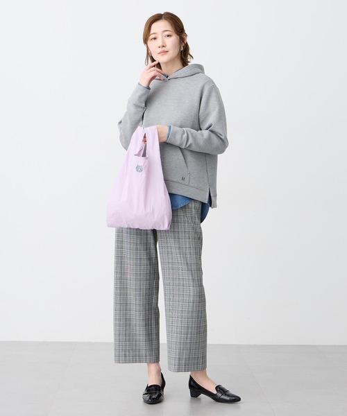 CROSSPLUS ONLINE(クロスプラスオンライン)の「猫巾着エコバック(トートバッグ・レディース・ラベンダー/ライトグリーン・フリー)」の5枚目の写真