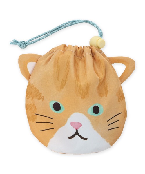 CROSSPLUS ONLINE(クロスプラスオンライン)の「猫巾着エコバック(トートバッグ・レディース・ラベンダー/ライトグリーン・フリー)」の15枚目の写真