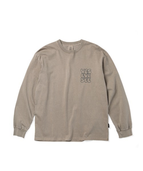 YESEYESEE(イエスアイシー)の「Pigment C-Logo L/S(Tシャツ/カットソー・メンズ・チャコール/グリーン/ブラウン・XL/L/M/S)」の3枚目の写真