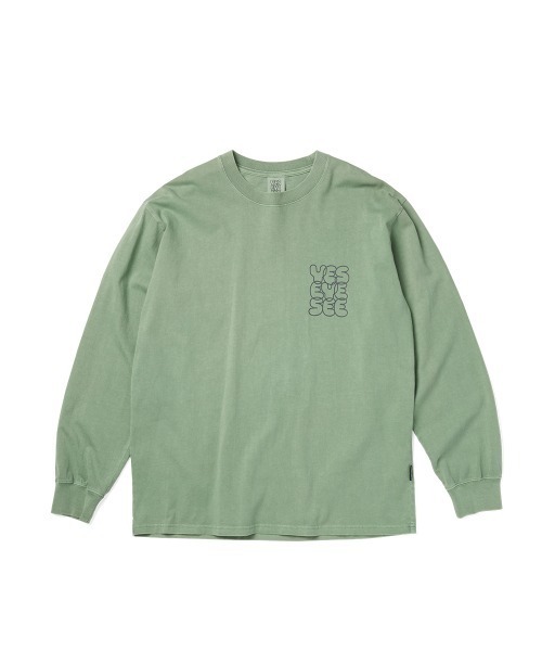 YESEYESEE(イエスアイシー)の「Pigment C-Logo L/S(Tシャツ/カットソー・メンズ・チャコール/グリーン/ブラウン・XL/L/M/S)」の1枚目の写真
