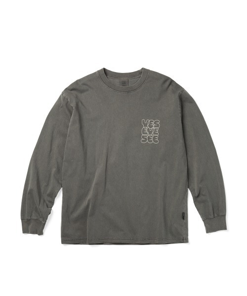 YESEYESEE(イエスアイシー)の「Pigment C-Logo L/S(Tシャツ/カットソー・メンズ・チャコール/グリーン/ブラウン・XL/L/M/S)」の2枚目の写真