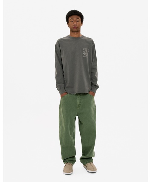 YESEYESEE(イエスアイシー)の「Pigment C-Logo L/S(Tシャツ/カットソー・メンズ・チャコール/グリーン/ブラウン・XL/L/M/S)」の12枚目の写真