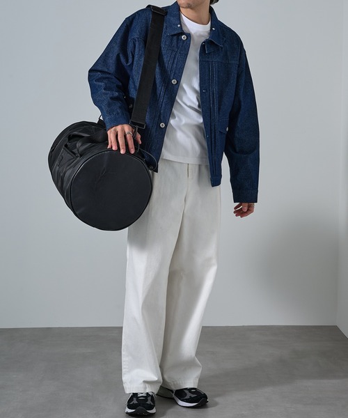 FRED PERRY（フレッドペリー）の「【FRED PERRY】BLACK CANVAS LARGE BARREL BAG L3343/バレルバッグ ボストンバッグ（ボストンバッグ・メンズ・ブラック・FREE）」の14枚目の写真