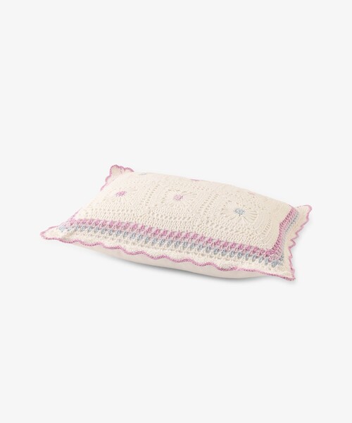 Afternoon Tea(アフタヌーンティー)の「クロシェ編みクッション(クッション/クッションカバー・レディース・オレンジ/ピンク・ONE SIZE)」の9枚目の写真