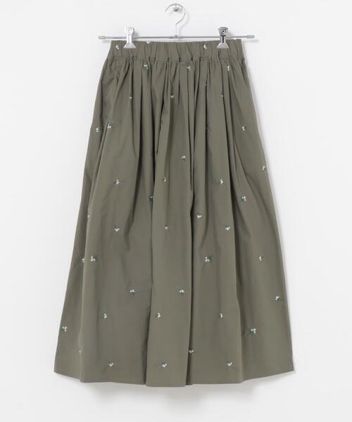 ITEMS URBANRESEARCH(アイテムズ アーバンリサーチ)の「エンブロイダリーギャザースカート(スカート・レディース・ブラック/カーキ・FREE)」の15枚目の写真