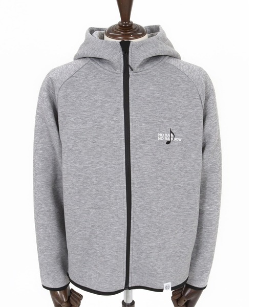 No Rain No Rainbow(ノーレインノーレインボー)の「mpa4066-cardboard knit high-neck hoodie with two-tone embroidery ジップパーカー(NR26S-11)(パーカー・メンズ・ネイビー/トップグレー/ブラック・XL/L/M/S)」の20枚目の写真