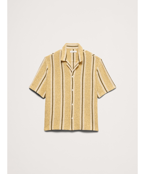 Banana Republic（バナナリパブリック）の「リラックスフィット ストライプ リゾート シャツ（シャツ/ブラウス・メンズ・ベージュ系その他/イエロー・XL/L/S/M）」の5枚目の写真