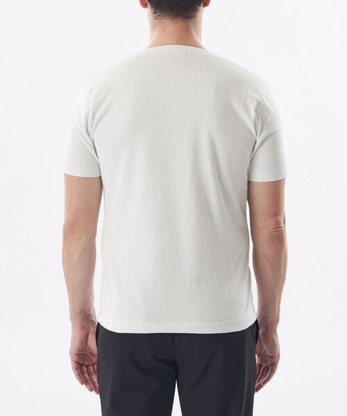 EPOCA UOMO（エポカウォモ）の「ランダムストライプキーネックカットソー（Tシャツ/カットソー・メンズ・ネイビー/ホワイト系その他・48/46）」の7枚目の写真