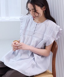 フレンチスリーブ」に該当するシャツ/ブラウス（フリル）ファッション