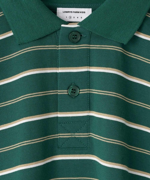LOWRYS FARM（ローリーズファーム）の「マルチボーダーポロＳＳ　664970（ポロシャツ・キッズ・ベージュ/ネイビー/グリーン・120cm/110cm/150cm/140cm/130cm）」の21枚目の写真