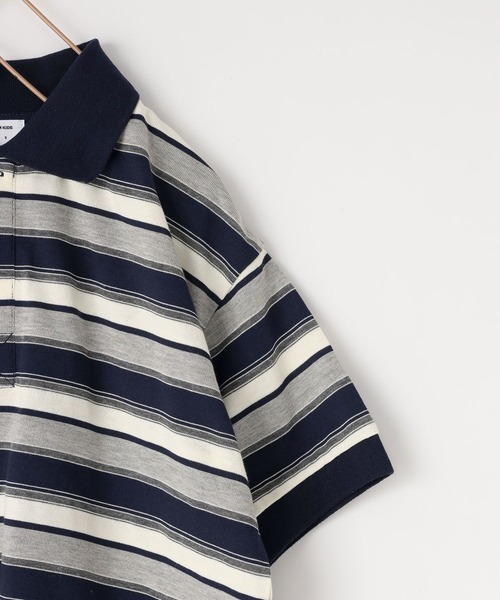 LOWRYS FARM（ローリーズファーム）の「マルチボーダーポロＳＳ　664970（ポロシャツ・キッズ・ベージュ/ネイビー/グリーン・120cm/110cm/150cm/140cm/130cm）」の14枚目の写真