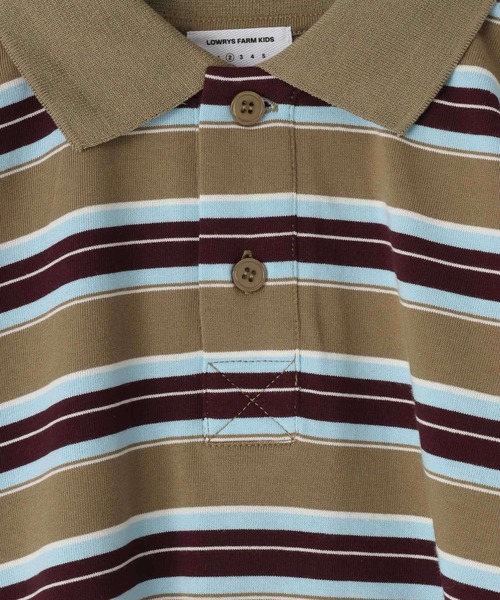 LOWRYS FARM（ローリーズファーム）の「マルチボーダーポロＳＳ　664970（ポロシャツ・キッズ・ベージュ/ネイビー/グリーン・120cm/110cm/150cm/140cm/130cm）」の19枚目の写真
