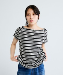 JEANASIS | マルチボーダーヘンリーSS TEE/670824(Tシャツ/カットソー)