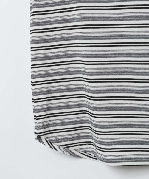 JEANASIS（ジーナシス）の「マルチボーダーヘンリーSS TEE/670824（Tシャツ/カットソー・レディース・ブルー系その他/ホワイト系その他・FREE）」の6枚目の写真