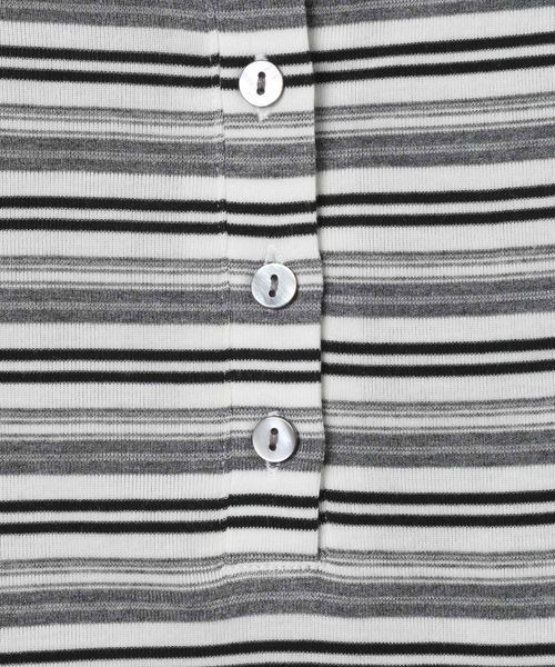 JEANASIS（ジーナシス）の「マルチボーダーヘンリーSS TEE/670824（Tシャツ/カットソー・レディース・ブルー系その他/ホワイト系その他・FREE）」の8枚目の写真