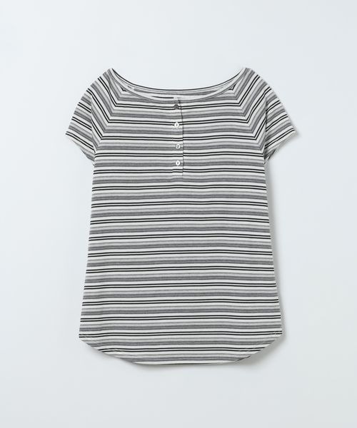 JEANASIS(ジーナシス)の「マルチボーダーヘンリーSS TEE/670824(Tシャツ/カットソー・レディース・ブルー系その他/ホワイト系その他/ブラック系その他・FREE)」の11枚目の写真
