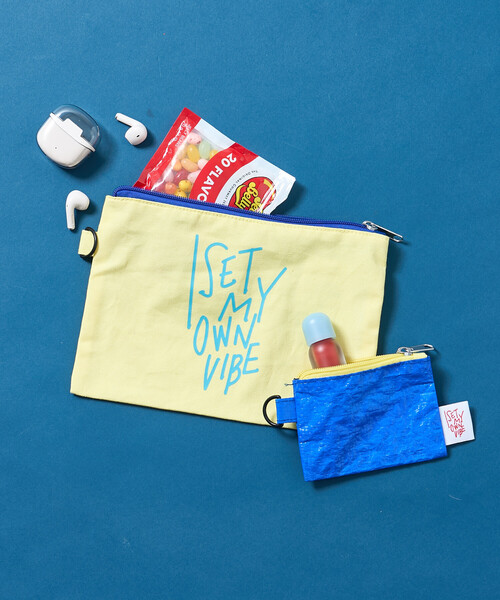 FREAK'S STORE(フリークスストア)の「藤本美貴 × FREAK'S STORE/フリークスストア 【セットアイテム】メッセージ ロゴ ポーチセット(ポーチ・レディース・ブラック/ピンク/レモンイエロー/ブルー・ONE SIZE)」の4枚目の写真