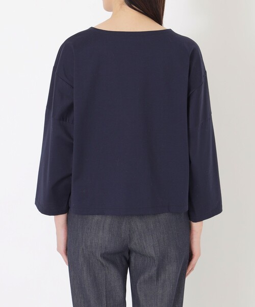 S.ESSENTIALS（エスエッセンシャルズ）の「【AIKO FUKUDAコラボ】刺繍Tシャツ（Tシャツ/カットソー・レディース・ダークネイビー/ホワイト・38）」の6枚目の写真