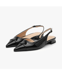 Kiope ツートン スリングバック フラットシューズ (2cm)