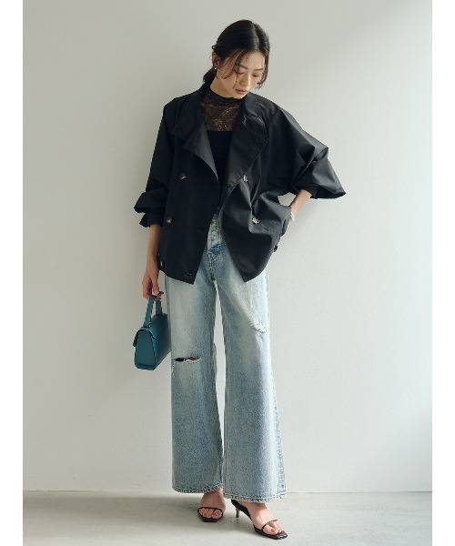 anuans（アニュアンス）の「ニットレースボディスーツ（その他トップス・レディース・ライトベージュ/ブラック・FREE）」の12枚目の写真