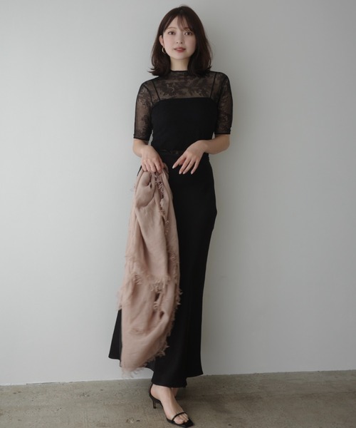 anuans（アニュアンス）の「ニットレースボディスーツ（その他トップス・レディース・ライトベージュ/ブラック・FREE）」の13枚目の写真